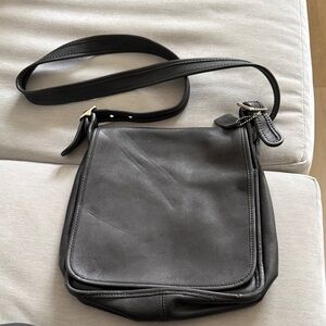 Vintage Coach Black Legacy Studio Flap Crossbody Bag 9144